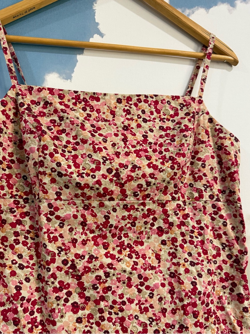 90s Vintage Floral Slip Dress Midi Minimalist /Boho / Grunge / Fits Modern Small - Picture 3 of 11